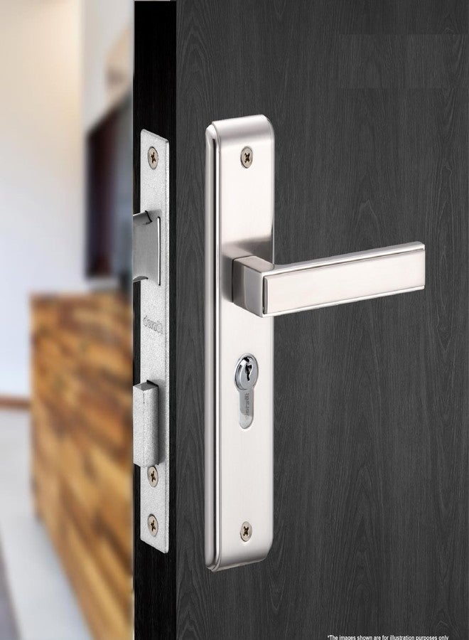Dorset Kaira 8 inch Mortise Door Lockset - 70 mm Key and Knob Cylinder| Suitable for Bedroom/Main Doors, Silver Chrome Finish | HLKAI07SC - Image 1